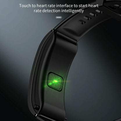 Bluetooth Sleep Heart Monitor Bracelet - B7 - Silver + Black Leather Belt