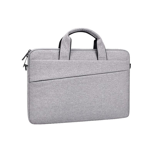 Portable 14.1 Laptop Tablet Bag With Dual Pockets And Soft Handle - Grey