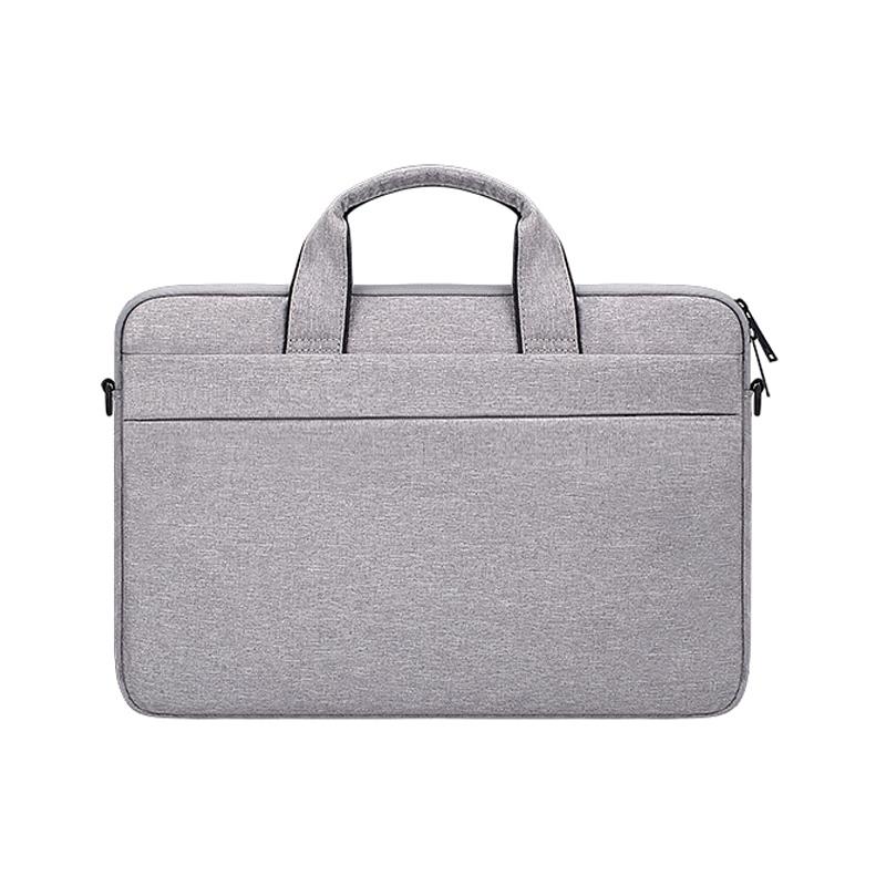 Portable 14.1 Laptop Tablet Bag With Dual Pockets And Soft Handle - Grey