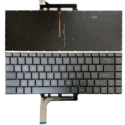 Backlit Laptop Keyboard For Msi Gs65 Series - Us Version - Grey