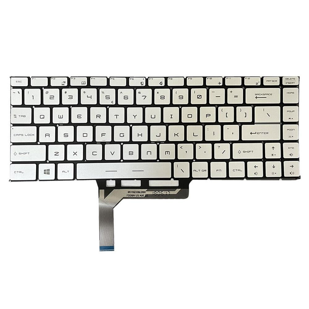 Backlit Laptop Keyboard For Msi Gs65 Series - Us Version - Grey