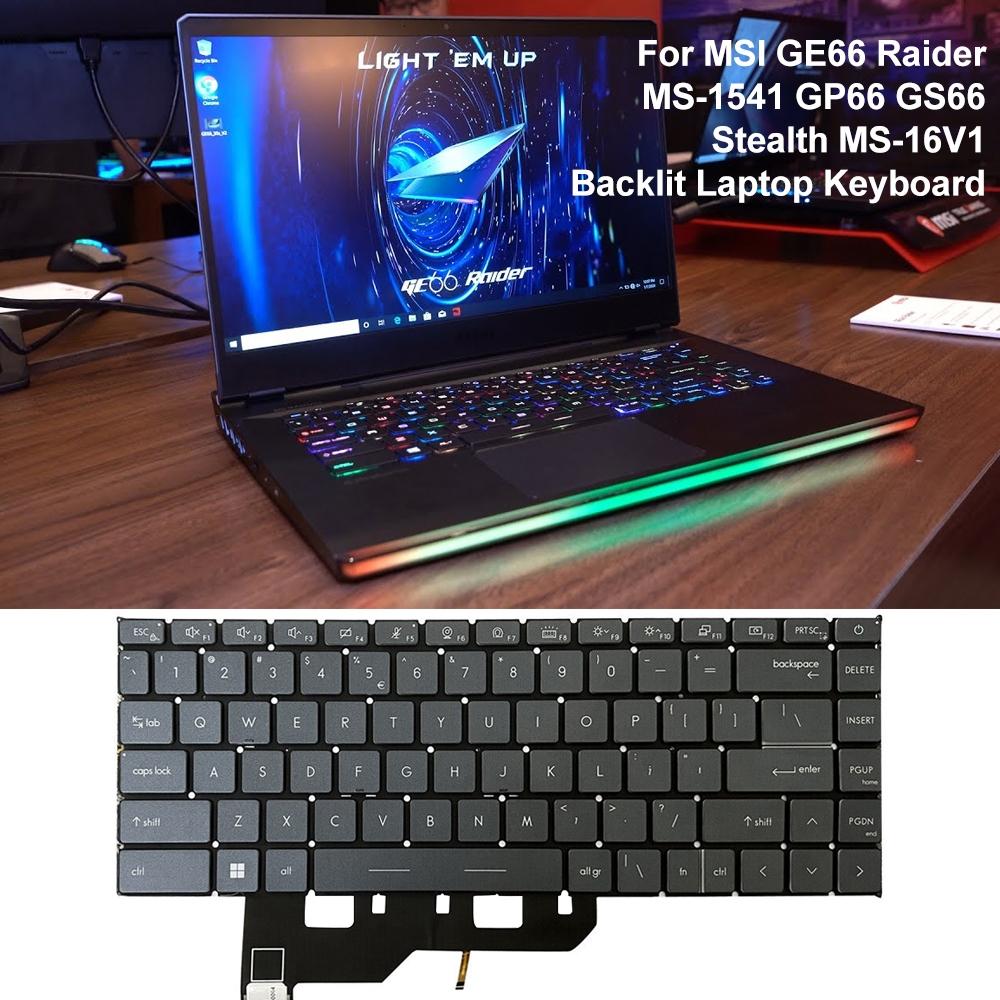 Backlit Laptop Keyboard For Msi Ge66 Raider / Gp66 / Gs66