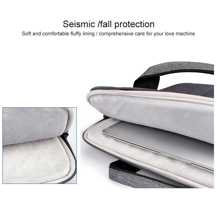 15.6 Inch Laptop Handbag With Hidden Strap And Suitcase Belt - Waterproof And Tear-Resistant - Light Grey