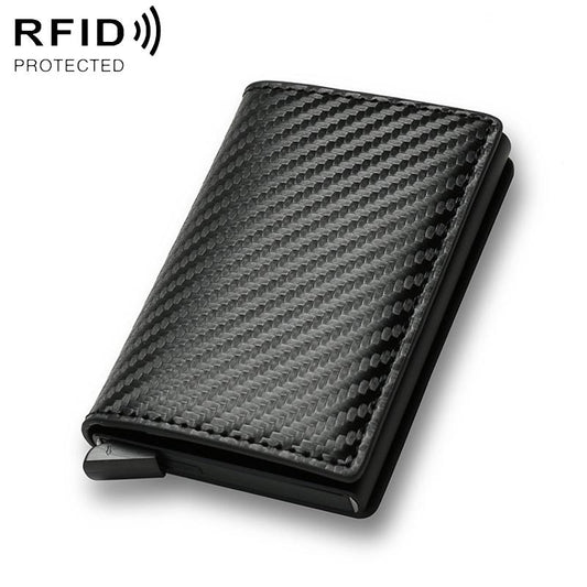 Carbon Fiber Rfid Wallet for Men - Black Carbon Fibers
