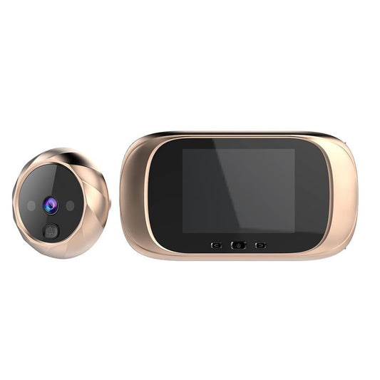 2.8 Lcd Screen Cat Eye Doorbell With Night Vision - Gold