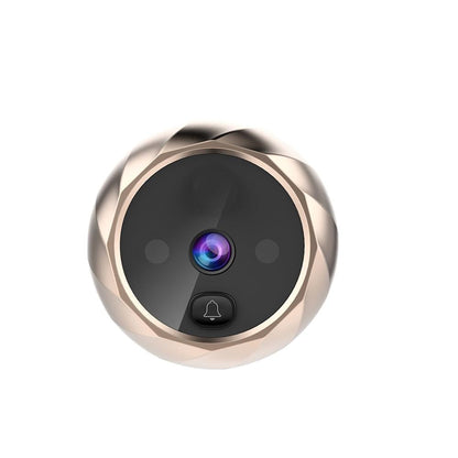 2.8 Lcd Screen Cat Eye Doorbell With Night Vision - Gold