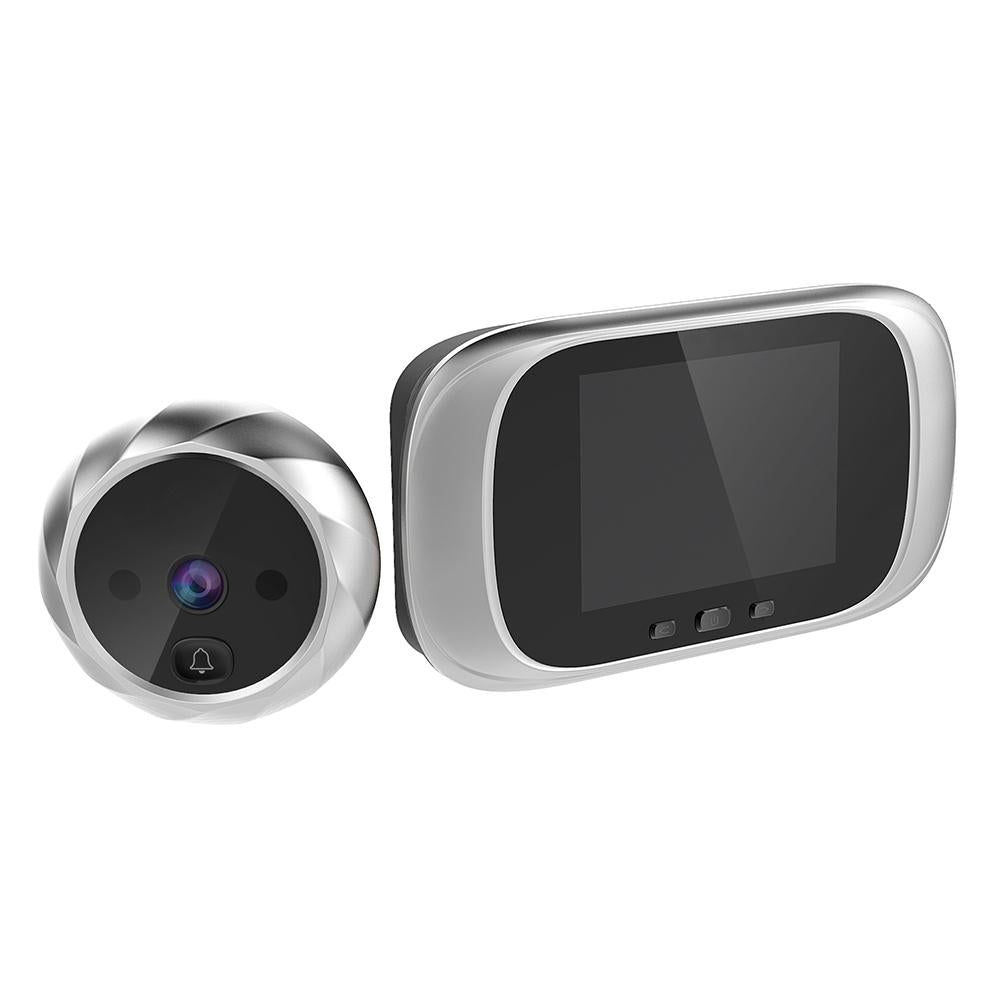 2.8 Lcd Screen Cat Eye Doorbell With Night Vision - Gold