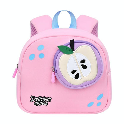 Kids' Anti-Lost School Bag - Secure & Stylish - Pink Apple Medium