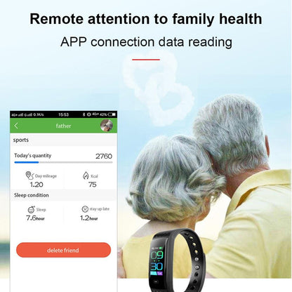 Smart Bracelet With Call Reminder Heart Rate & Sleep Monitoring - Ip67 Waterproof - Blue
