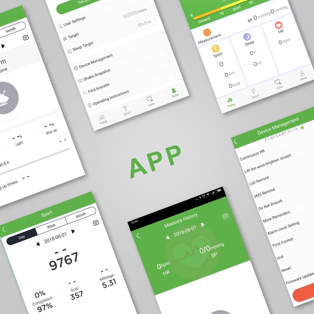 Smart Bracelet With Call Reminder Heart Rate & Sleep Monitoring - Ip67 Waterproof - Blue