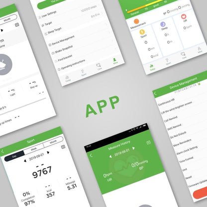 Smart Bracelet With Call Reminder Heart Rate & Sleep Monitoring - Ip67 Waterproof - Blue