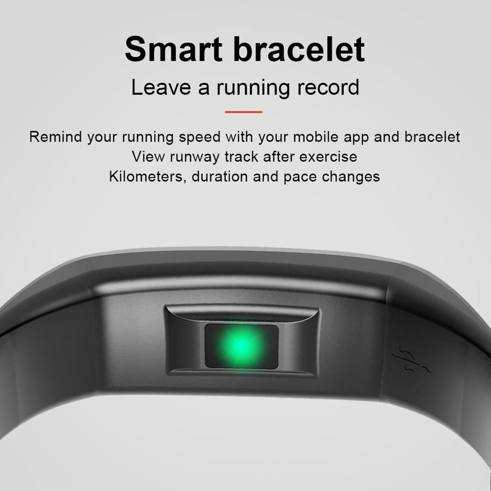 Smart Bracelet With Call Reminder Heart Rate & Sleep Monitoring - Ip67 Waterproof - Blue