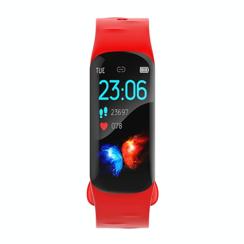 Waterproof Smart Bracelet With Step Heart And Sleep Monitoring - Ip67 - Blue