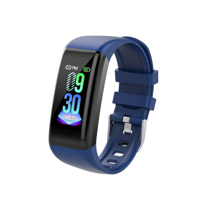 Waterproof Smart Bracelet With Call Heart Rate Bp Sleep And Sedentary Functions - Blue