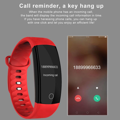 Waterproof Tft Smart Bracelet With Call / Heart / Sleep / Bp Monitoring And Sedentary Reminder - Blue