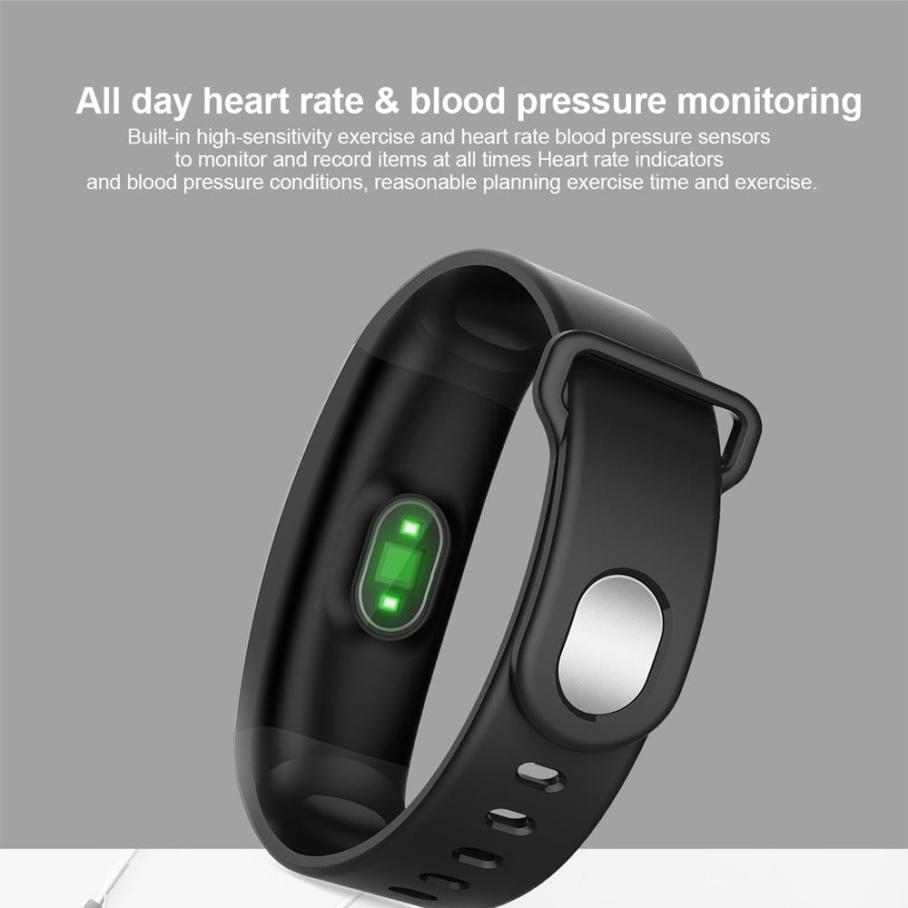 Waterproof Tft Smart Bracelet With Call / Heart / Sleep / Bp Monitoring And Sedentary Reminder - Blue
