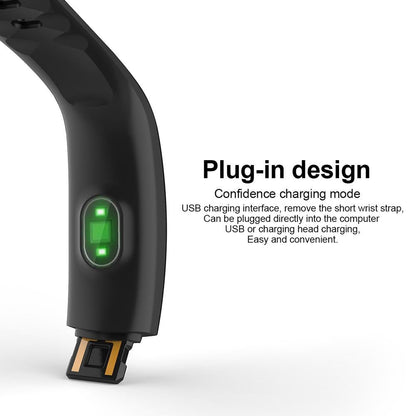 Waterproof Tft Smart Bracelet With Call / Heart / Sleep / Bp Monitoring And Sedentary Reminder - Red