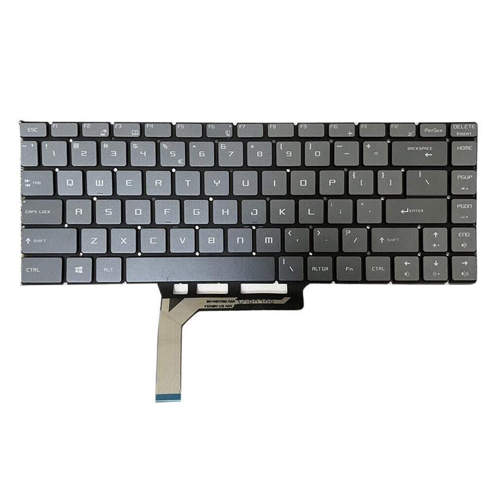 Backlit Laptop Keyboard For Msi Gs65 Series - Us Version - Silver