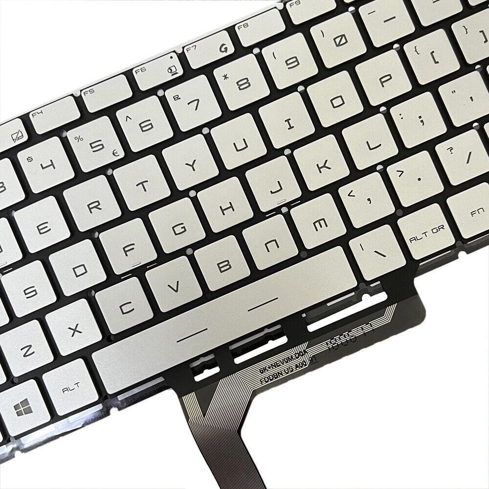 Backlit Laptop Keyboard For Msi Gs65 Series - Us Version - Silver