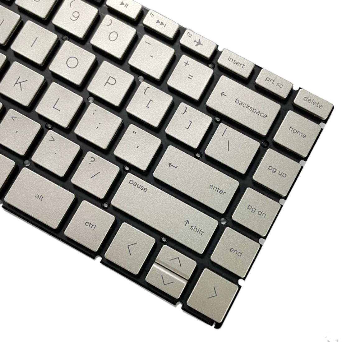 Backlit Us Keyboard For Hp Pavilion X360 14 Laptops - Silver