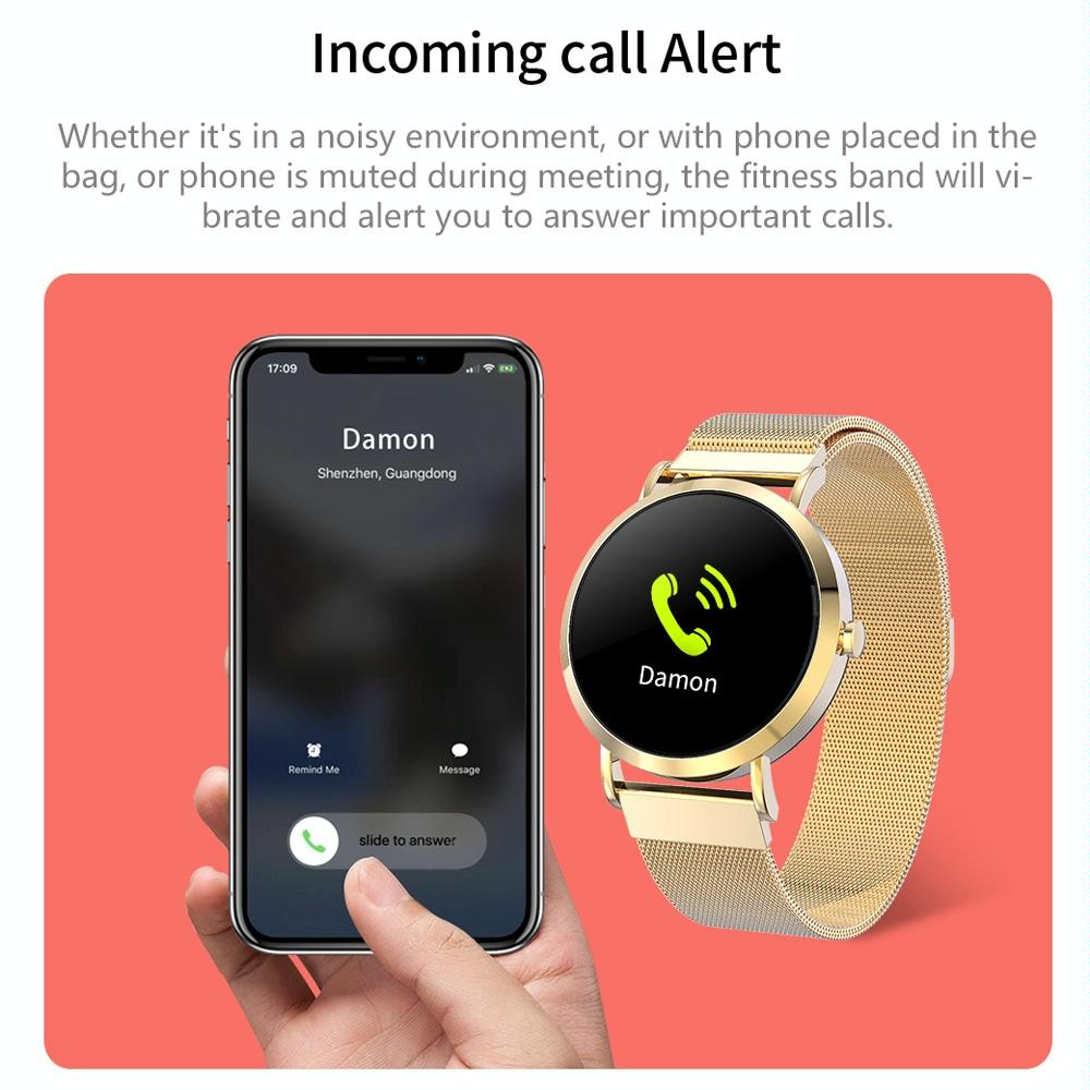 Smart Bracelet With Colour Screen Ip67 Waterproof Call / Heart Rate / Sleep / Sedentary Reminder - Silver