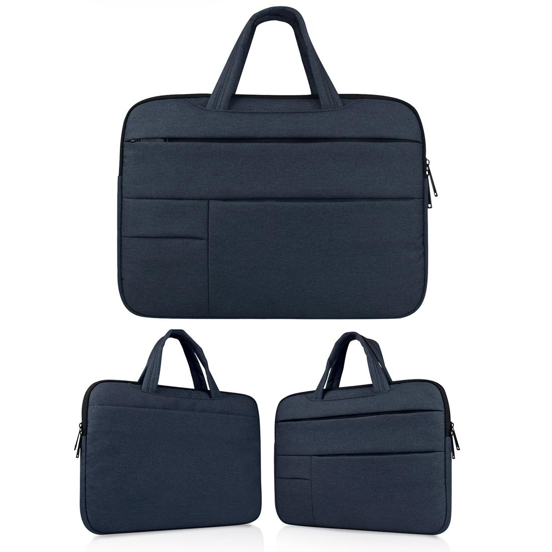 14 Inch Laptop Tablet Bag With Multiple Pockets And Soft Handle - Navy Blue