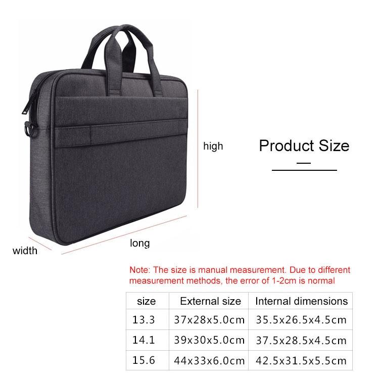 15.6 Inch Laptop One-Shoulder Handbag With Waterproof Anti-Theft Design And Suitcase Belt - Navy Blue