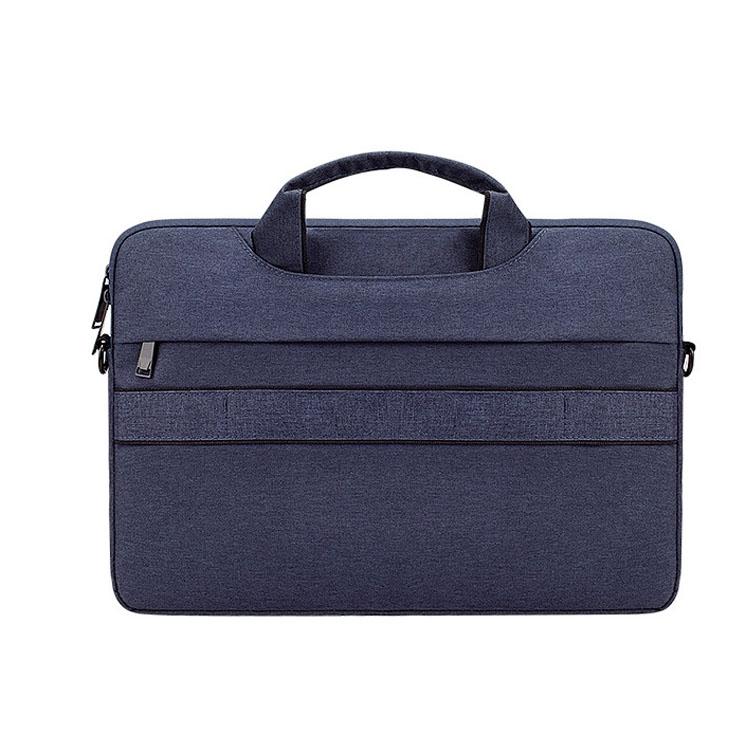 13.3 Inch Laptop Handbag With Hidden Strap And Suitcase Belt - Waterproof And Tear-Resistant - Navy Blue