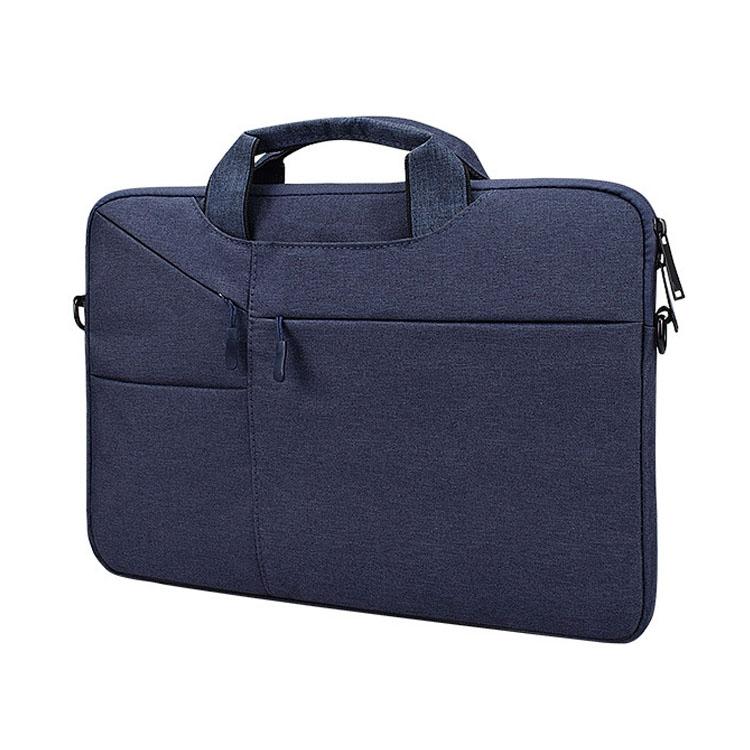 13.3 Inch Laptop Handbag With Hidden Strap And Suitcase Belt - Waterproof And Tear-Resistant - Navy Blue