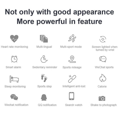 Smart Bracelet With Call Reminder Heart Rate & Sleep Monitoring - White