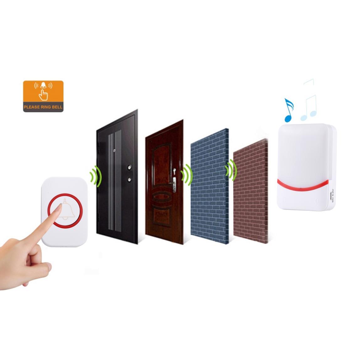 Wireless Doorbell With 38 Ringtones & Flashing Lights - Home Music Remote Control