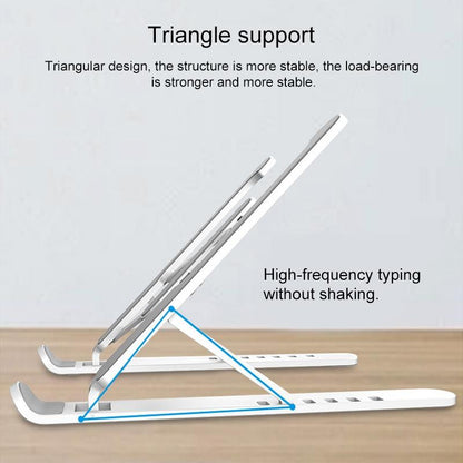 Foldable Laptop Stand For Desktop Cooling And Lifting - White