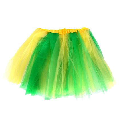 Green and Yellow Adult Tutu – Cheer Australia in Style! Medium Size, 40cm Length, Elastic Waistband