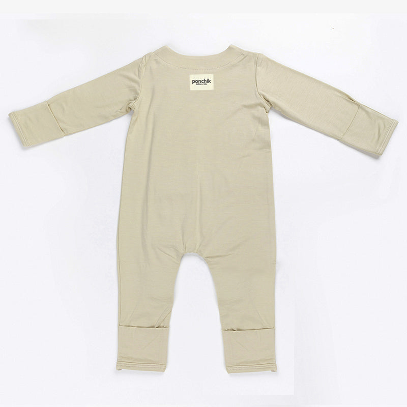 Ponchik Babies + Kids - Magnetic Bamboo Body Suit - Pistachio - 2 y