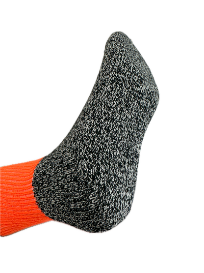 1 Pair Woolen Thermal HI VIS SOCKS Workwear Work Safety High Visibility - Orange - 6-11
