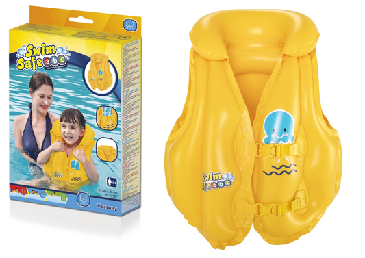 Inflatable Vest For Learning to Swim Buoyancy Float Swim Pool 51 cm x 46 cm