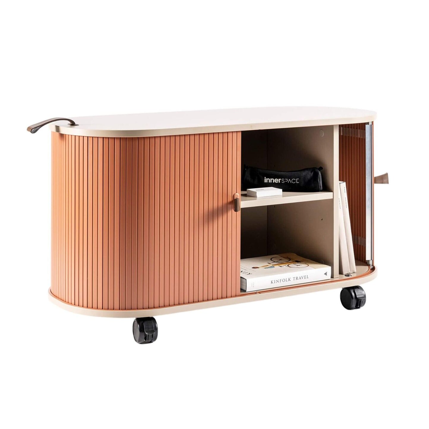 UFOU Fitin Rollin Mobile Roller Shutter Cabinet - Storage with Adjustable Shelves & Wheels