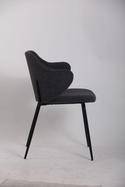 Set of 2 Dining Chairs in Graphite