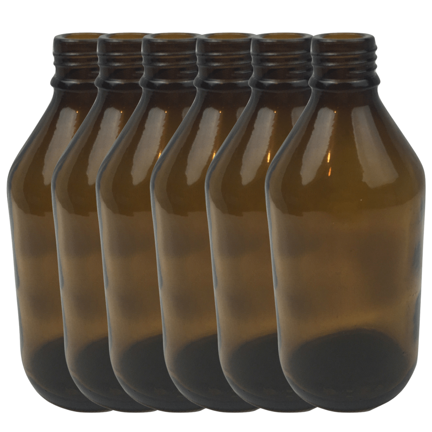 6x 600ml Brown Glass Bottle Plinking Shooting Target Practice without Lids/Caps