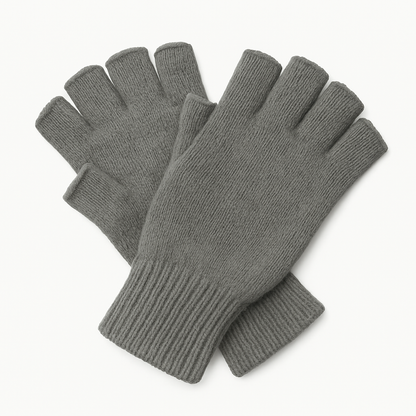 DENTS 3M THINSULATE Polar Fleece Fingerless Gloves Warm Knitted Insulation - Charcoal