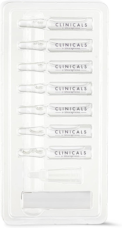 Spascriptions Clinicals Resurfacing Serum Ampoules 7-Pack 2.8ml Each Niacinamide Glycolic Acid PHAs Youthful Glow