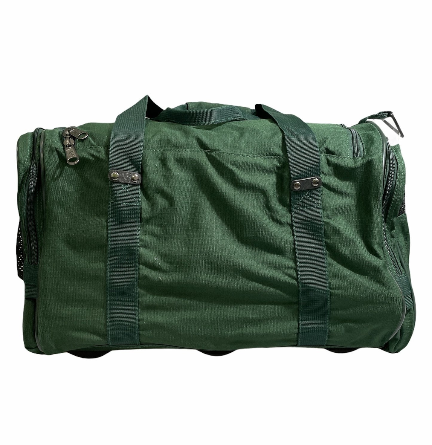 44L Travel Foldable Duffel Bag Gym Sports Luggage Travel Foldaway D-Zip Top School Bags - Bottle Green