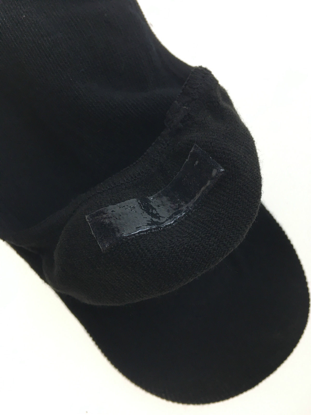 1x NO SHOW COTTON SOCKS Non Slip Heel Grip Low Cut Invisible Footlet Seamless - Black - 2-8