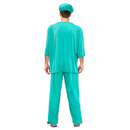 Mens Adult Doctor Costume Dr Surgeon Scrubs Halloween Fancy Party Hospital