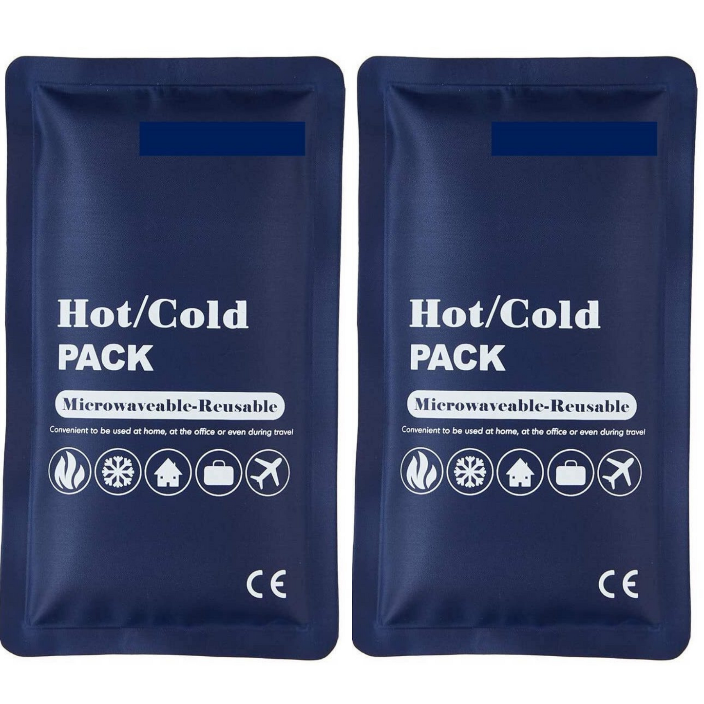 2x HOT COLD PACK First Aid Reusable Ice Heat Gel Packs Microwaveable Relief