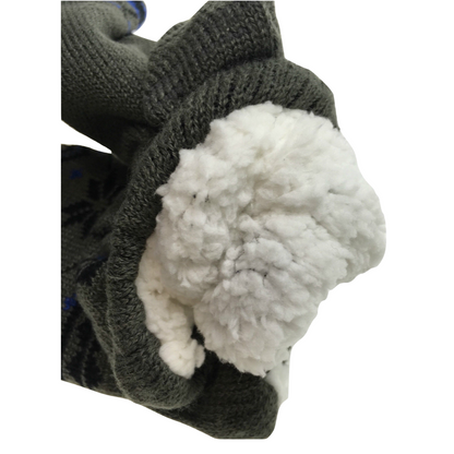 1 Pair Mens Non Slip Thick Fur Warm Winter Bed Socks Thermal Warm Cushion - One Size