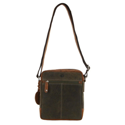 Billy The Kid Olive Leather Crossbody/Shoulder Bag