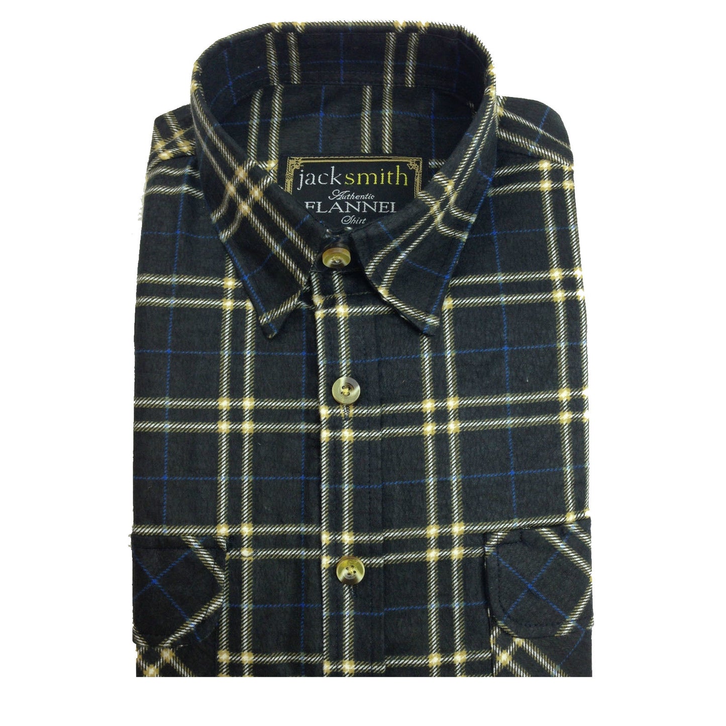 Mens FLANNELETTE SHIRT Check 100% COTTON Flannel Vintage Long Sleeve - 99 (Full Placket) - S