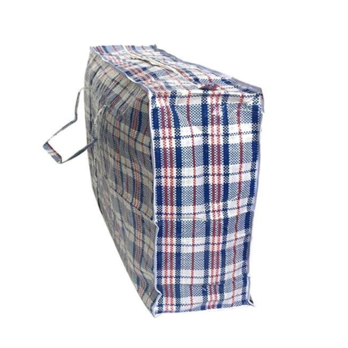 10x Large Stripe Bag Packing Storage Strip Zip Shopping Travel Check House Moving 65cm x 60cm x 25cm