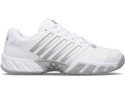 K-Swiss Womens Bigshot 4 AC Tennis Shoes - White/Silver - US 7.5